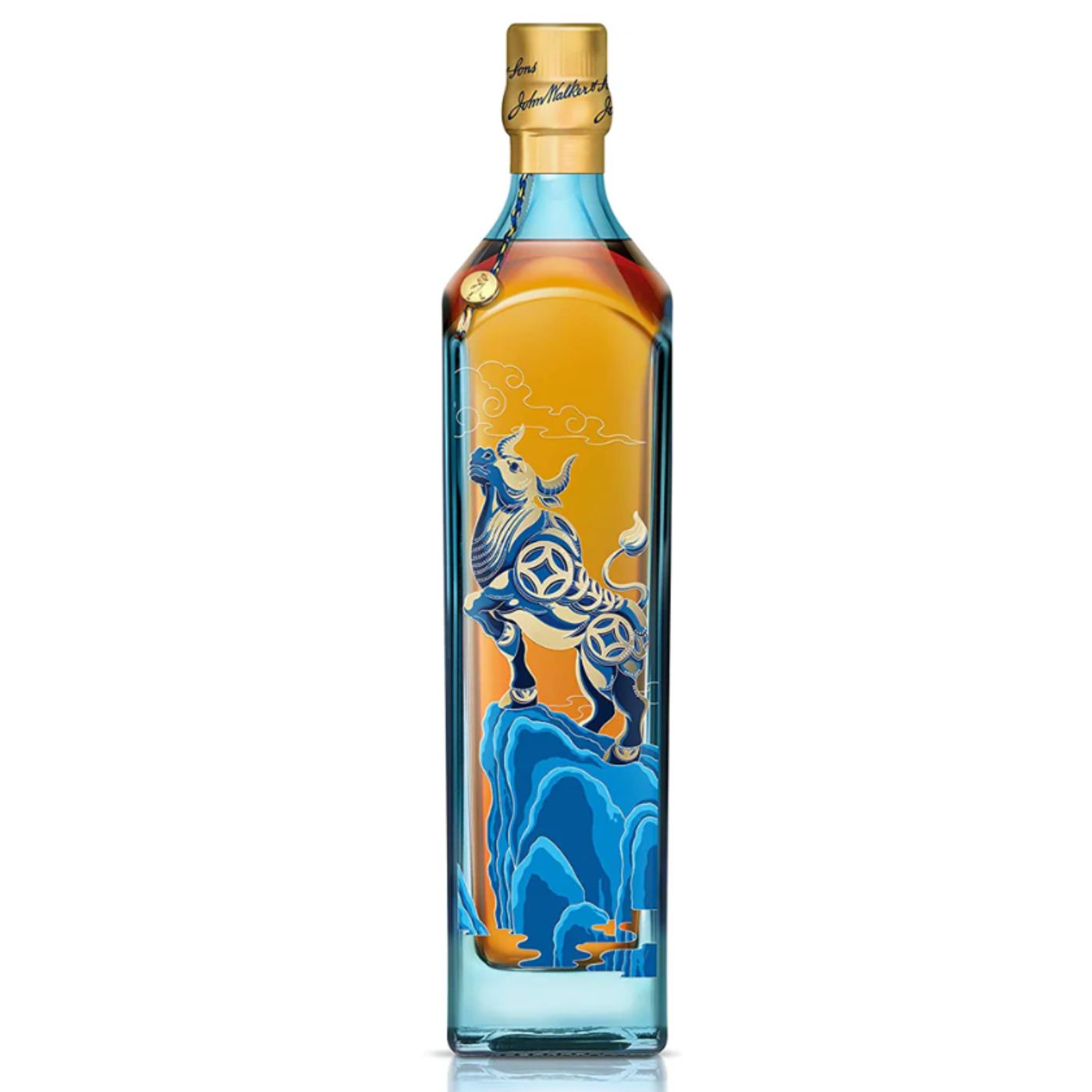 Johnnie Walker Blue Label  Chinese New Year - Year of the Ox 2021 Limited Edition Design with Gift Box Blended Scotch Whisky 70cl