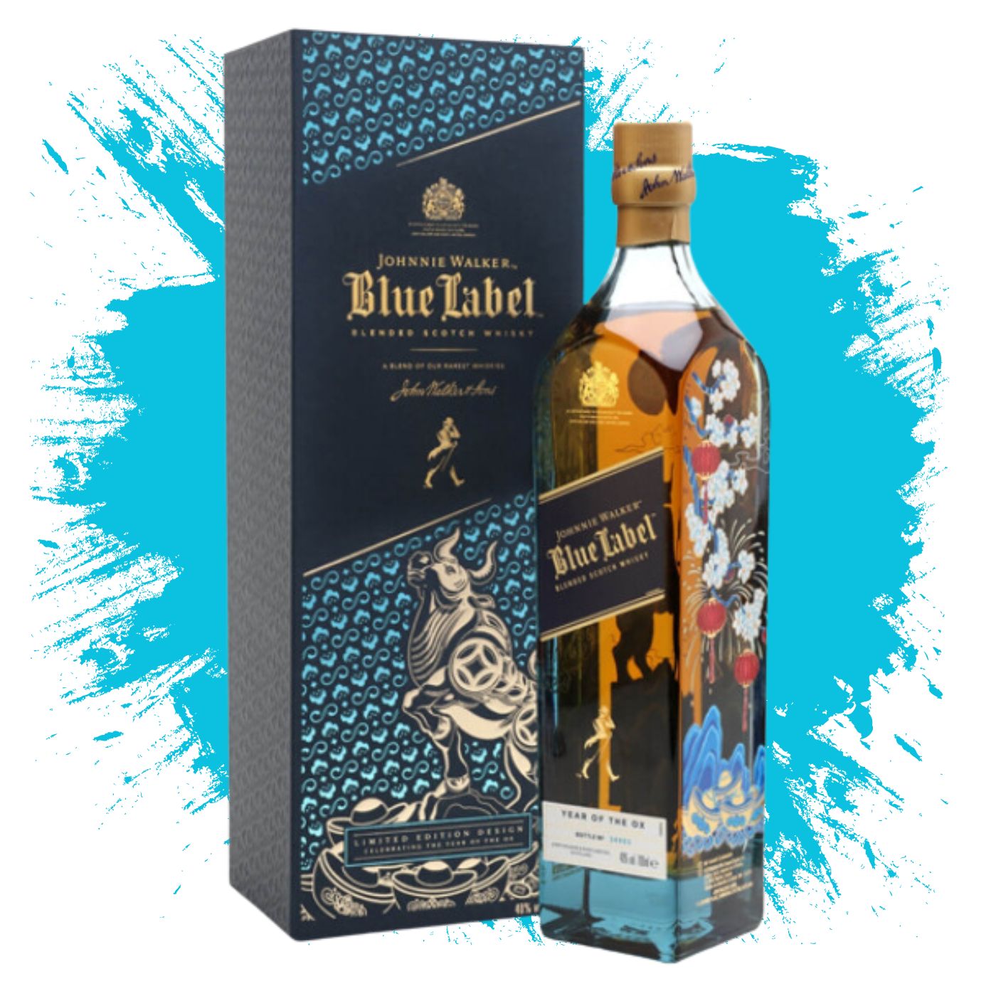 Johnnie Walker Blue Label  Chinese New Year - Year of the Ox 2021 Limited Edition Design with Gift Box Blended Scotch Whisky 70cl