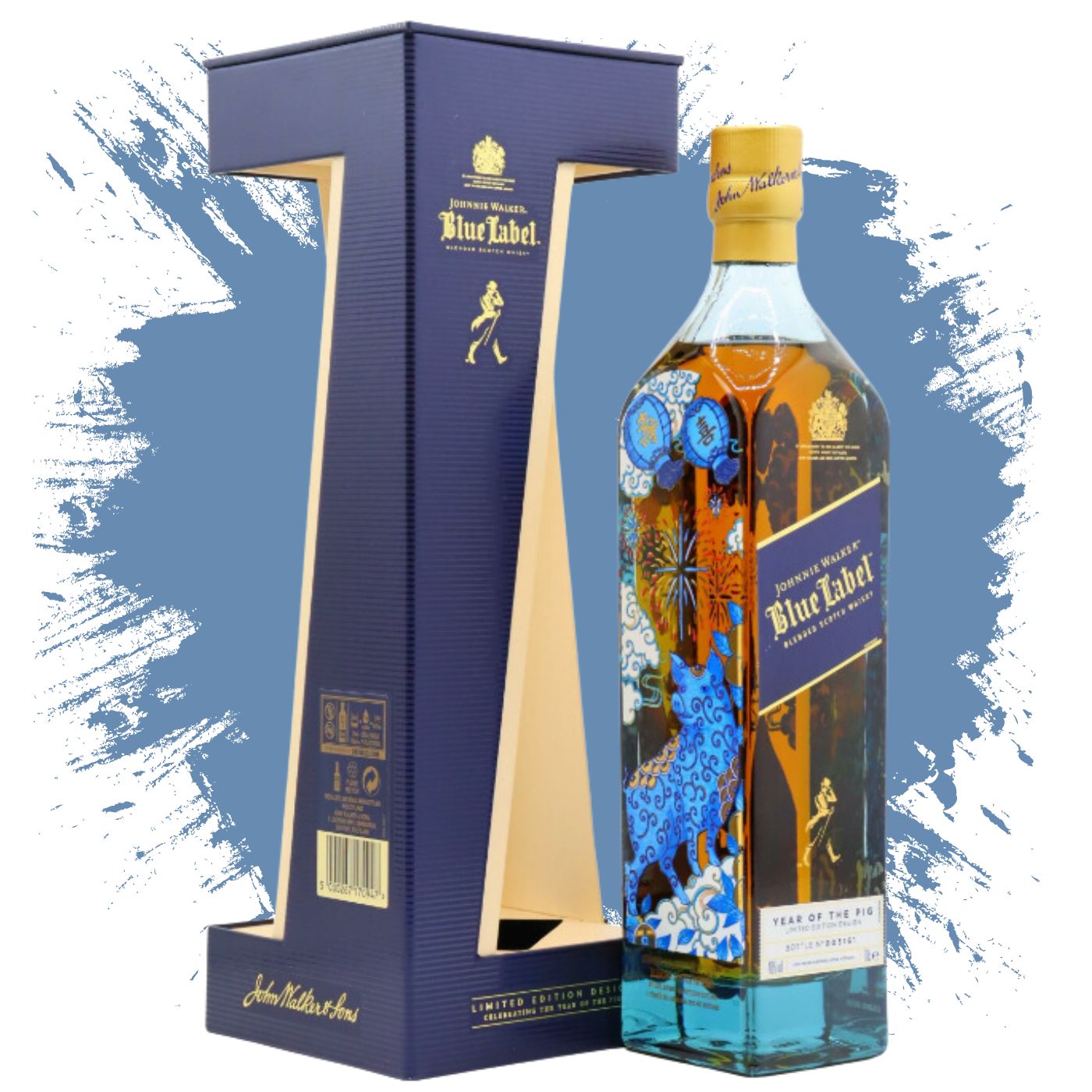 Johnnie Walker Blue Label  Chinese New Year - Year of the Pig 2019 Limited Edition Design with Gift Box Blended Scotch Whisky 70cl