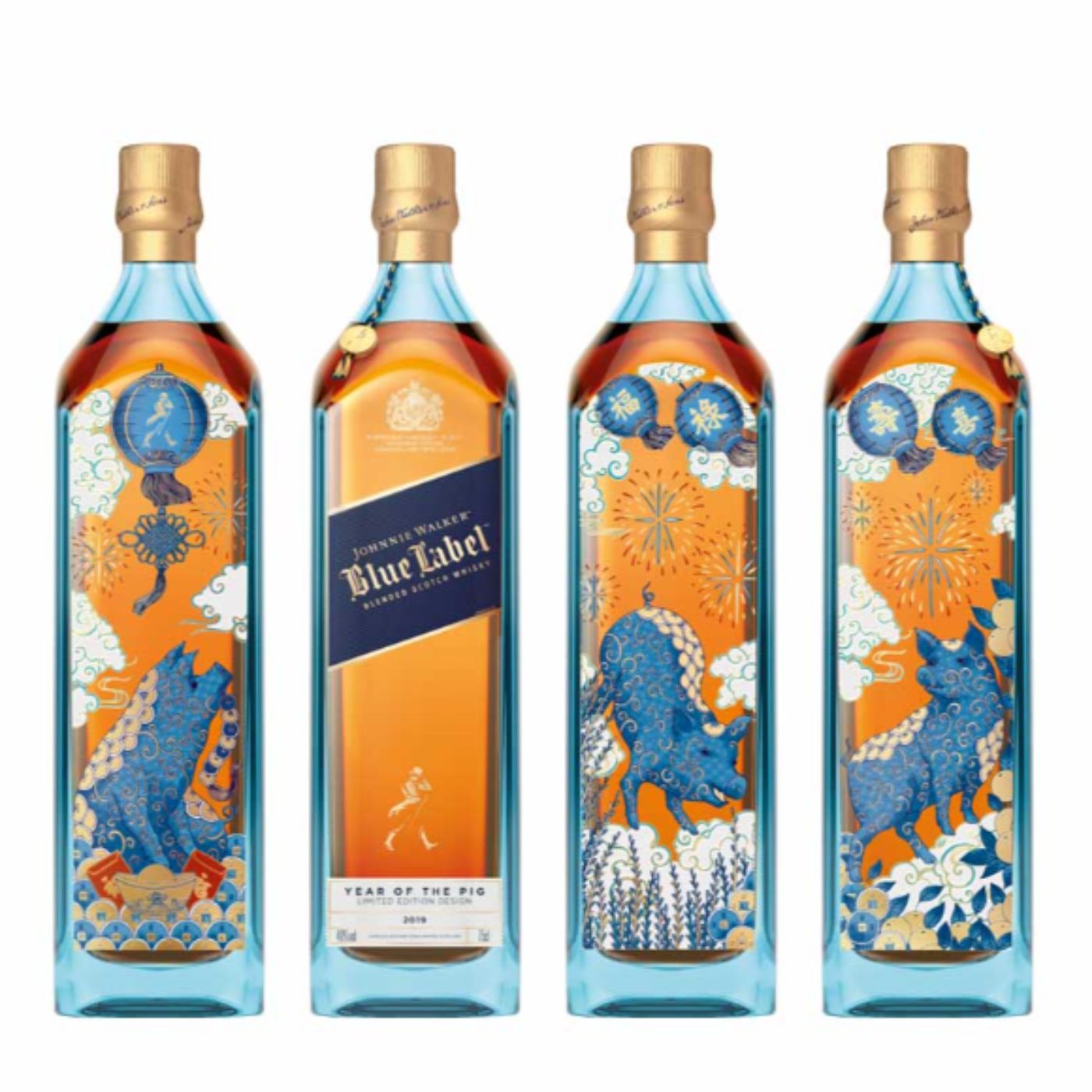 Johnnie Walker Blue Label  Chinese New Year - Year of the Pig 2019 Limited Edition Design with Gift Box Blended Scotch Whisky 70cl