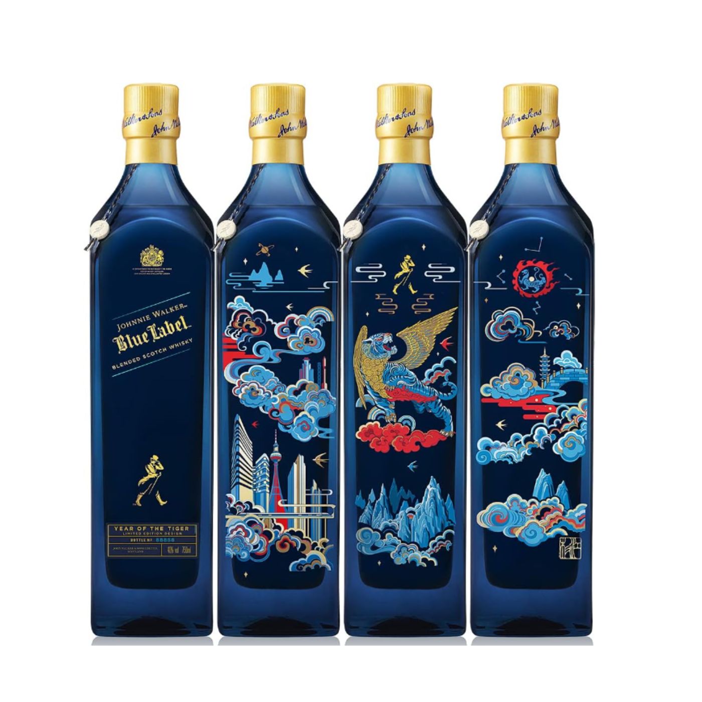 Johnnie Walker Blue Label  Chinese New Year - Year of the Tiger 2022 Limited Edition Design with Gift Box Blended Scotch Whisky 70cl